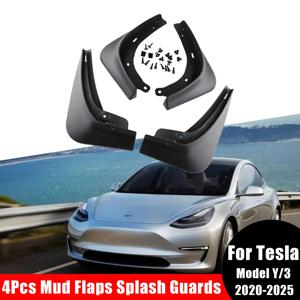 Tesla Model 3 2016-2021 2022 2023+ 전면 후면 휠 머드 가드 가드 펜더 용 4 개/대 머드 플랩 스플래시 가드