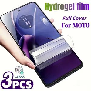 모토로라 G54 G04 G04s G14 G34 G84 G24 파워 4G HD 하이드로겔 필름 G75 G05 G06 G56 G86 G55 G35 G15 5G 스크린 보호필름 3개