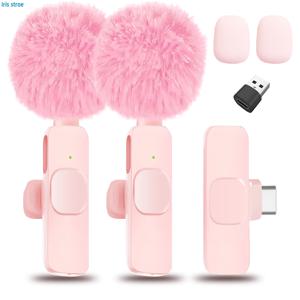 새로운 무선 라발리에 마이크 휴대용 오디오 비디오 녹음 미니 마이크 아이폰 안드로이드 PC 카메라 라이브 게임용 폰