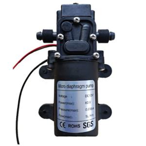 미니 12V 다이어프램 워터 펌프 60W 120PSI 5L/Min 고압 자흡식 펌프(청소, 관개 및 농업용 스프레이용)