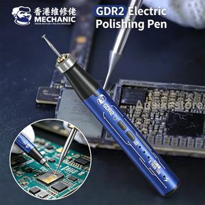 GDR2 휴대용 전동 광택펜 9개 다이아몬드 연마 헤드 IC 칩 연마 PCB 절단 휴대폰 수리 도구