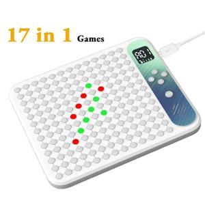 17가지 기능을 갖춘 다기능 스마트 보드 게임 전자 체스, 백개먼, 고, 틱택토, 두더지 잡기, 어린이 교육용 장난감
