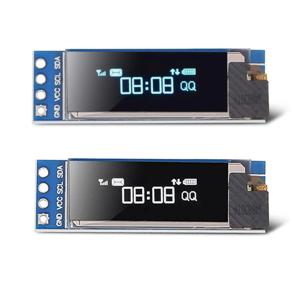 1개 6핀 0.91인치 IIC I2C SPI 인터페이스 OLED 화이트 LCD 디스플레이 모듈 0.91인치 드라이브 SSD136 보드 (아두이노, 라즈베리 파이, SMT32용)
