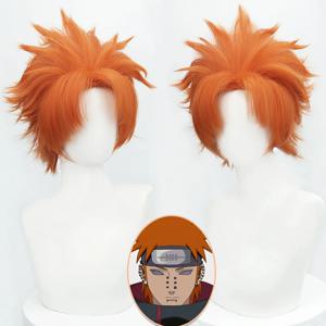 HAIRJOY ​​합성 헤어 페인 코스프레 가발 오렌지 의상 애니메이션 가발