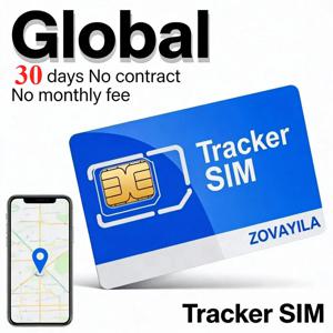 GPS 트래커용 4G SIM 카드, 계약 없음, 30MB/30일, 글로벌 로밍, 2G 3G 4G LTE GPRS Cat1 M2M IoT 트라이컷 호환, ZOVAGOLO