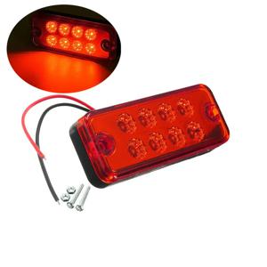 1개 4인치 8LED 트레일러 라이트 사이드 마커 LED 트레일러 램프 방향 지시등 트럭 라이트