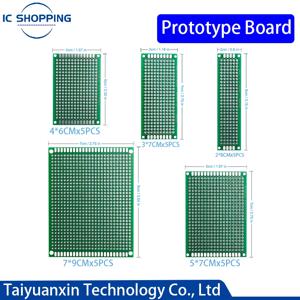 PCB 프로토타입 보드 회로 프로토보드, 범용 양면 프로토타입 DIY PCB 키트, 4x6cm, 5x7cm, 3x7cm, 2x8cm, 7x9cm 혼합, 25PCs