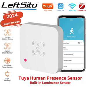 Tuya Zigbee WiFi 인간 존재 감지 센서 스마트 홈용 휘도 센서가 있는 MmWave 레이더 감지기 스마트 라이프 PIR 센서 교체