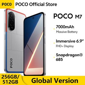 NEW POCO M7 글로벌 버전 스마트폰 128GB 256GB 스냅드래곤 685 7000mAh 50MP 카메라 몰입형 6.9인치 FHD+ 디스플레이 33W 충전