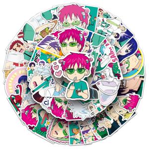 10/30/50PCS Saiki Kusuo 스티커 만화 낙서 Puperpowers 애니메이션 데칼 수하물 노트북 전화 기타 스케이트 보드 장식