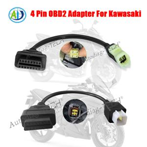 가와사키 Z250 Z650 Z1000 ER6N EX650F Ninja400 ZX6R ZX10R ZX1000 오토바이 OBD 진단 커넥터 케이블 용 4Pin obd2 어댑터