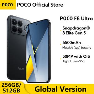 【월드 프리미어】POCO F8 Ultra 5G 글로벌 버전 스마트폰 스냅드래곤 ®   8 엘리트 5세대 NFC 6500mAh 50MP 6.9인치 120Hz 디스플레이