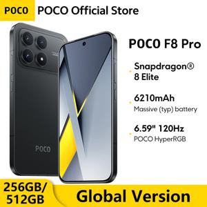 최신 POCO F8 Pro 5G 글로벌 버전 스마트폰 256GB 512GB 스냅드래곤 8 엘리트 6.59인치 120Hz 하이퍼RGB AMOLED 디스플레이 6210mAh NFC