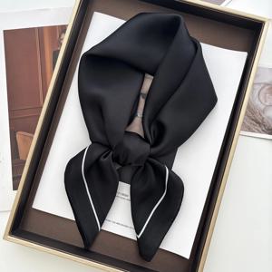 새로운 페이즐리 인쇄 여성 새틴 넥 스카프 스퀘어 헤어 스카프 풀라 드 헤드 밴드 Shawls Wraps Neckerchief Bandana Women