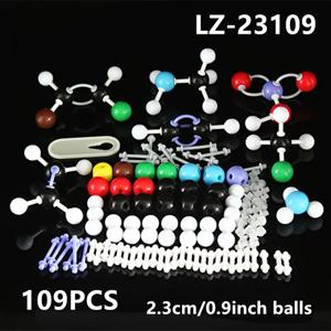 109PCS 분자 구조 모델 키트 대형 원자 공 유기 화학 분자 세트 학교 교육 교육 도구 LZ-23109
