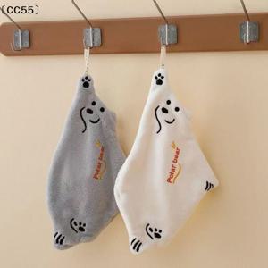 초흡수성 북극곰 손수건 ​   산호 디자인의 걸이식 주방 수건, 두꺼운 만화 캐릭터 손수건〔CC55〕