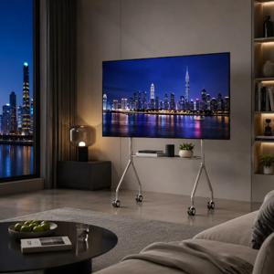 TV 랙 다목적 롤링 TV 스탠드 스테인레스 스틸 TV 트롤리, 간단한 구조로 조립이 용이하며 전 세계 가족의 일상 사용에 적합합니다.