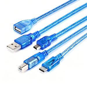 Uno R3/Nano/MEGA 2560/Leonardo/Pro micro/DUE 블루용 30cm USB 케이블 Arduino용 고품질 A 타입 USB/미니 USB/마이크로 USB 0.3m