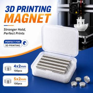 3D 프린팅 도구 키트 3D 프린터 자석 (밤부랩용) 4x2 5x2mm 강력 원형 자석 DIY 부품 창의적인 모델 구성품