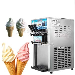 소프트 아이스크림 기계 상업용 완전 자동 스테인리스 스틸 220V/110V 수직형 선데 냉동 장비 콘 메이커