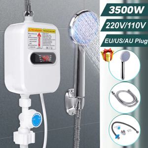 EU/US 플러그 3500W 전기 무탱크 미니 순간 온수기 220/110V 욕실 수도꼭지 가열 3초 즉시 가열