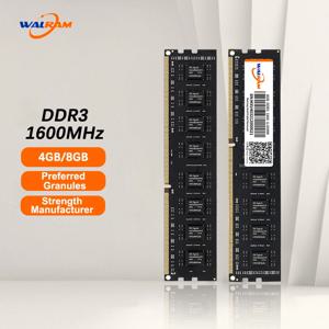 Walram DDR3 메모리, 데스크탑 메모리 RAM, 8GB, 4GB, 1.5V, 240 핀, 1600MHz, PC3, Udimm DIMM