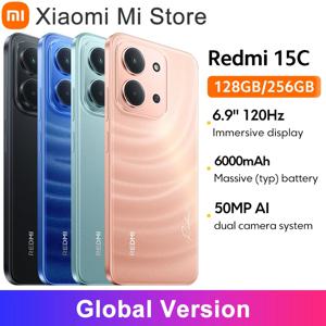 샤오미 레드미 15C 글로벌 버전 스마트폰 50MP 메인 카메라 120Hz 6.9인치 도트 드롭 디스플레이 33W 충전 미디어텍 헬리오 G81-울트라
