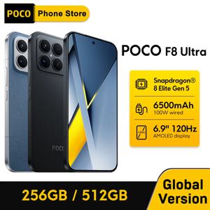 POCO F8 울트라 스마트폰 글로벌 버전 스냅드래곤 8 엘리트 5세대 6500mAh 배터리 50MP OIS 카메라 6.9인치 120Hz 디스플레이 5G NFC