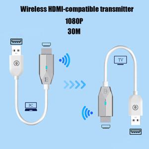 무선 HDMI 호환 송신기 및 수신기 TV 박스 모니터 프로젝터 PC 용 1080P 50M 익스텐더 디스플레이 USB 어댑터 동글