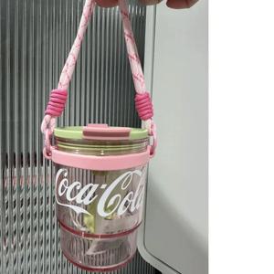 부드러운 실리콘 물병 손잡이 스트랩 범용 캐리어 홀더 휴대용 8-40oz 병 호환 하이킹 캠핑 피트니스 컵 액세서리