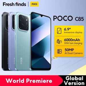[월드 프리미어] POCO C85 글로벌 버전 스마트폰 128/256GB Helio G81-Ultra 6000mAh 배터리 6.9인치 디스플레이 50MP 카메라 33W NFC