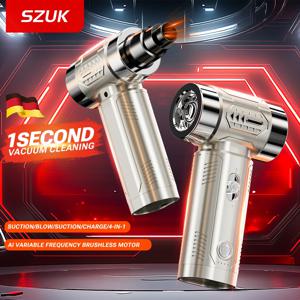 SZUK 2026 터보팬 에어 블로워 미니 터보 팬 브러시리스 모터 핸드헬드 덕트 제트 팬 휴대용 충전식 청소기 차량용 진공 청소기 미니 진공청소기 핸디형 진공청소기 강력한 진공청소기 차량용 진공청소기 무선 차량용 청소기 차량용 청소기 휴대용 진공청소기