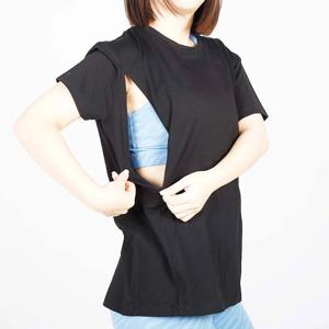 여름용 큰 사이즈 임산부 수유 상의 반팔 캐주얼 수유 티셔츠 임산부를 위한 편안한 모유 수유 티셔츠