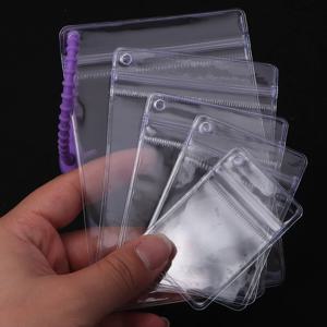 10Pcs 멀티 사이즈 PVC 투명 보석 보관 가방 셀프 씰 가방 팔찌 목걸이 반지 포장 보석 디스플레이에 재사용 가능