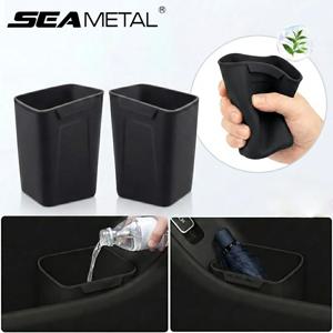 SEAMETAL 실리콘 자동차 도어 컵 홀더 보관함 쓰레기통 방수 범용 자동차 도어 보관 버킷 우산 정리 가방