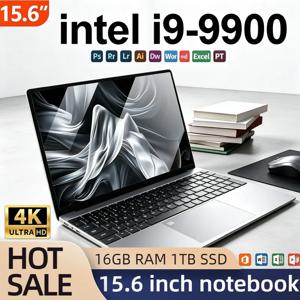 울트라 슬림 15.6인치 노트북 32GB 램 512GB/1TB SSD 인텔 코어 i9 9900 8코어 16스레드 5GHz 게이밍 노트북 1920x1080 사무용 PC