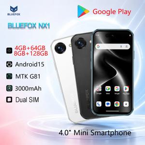 블루폭스 NX1 4.0인치 미니 스마트폰 안드로이드 15 4GB 64GB/8GB 128GB ROM 4G LTE 듀얼심 컴팩트 터치스크린 휴대폰