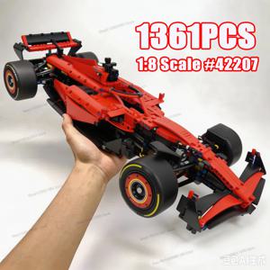 1361/1639피스 테크니컬 1:8 스케일 SF24 RB20 빌딩 블록 스포츠카 DIY 클래식 조립 레이싱카 MOC 브릭 모델 세트 장난감