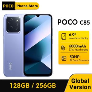 POCO C85 글로벌 버전 미디어텍 헬리오 G81-울트라 6.9인치 120Hz 도트 드롭 디스플레이 NFC 6000mAh 배터리 33W 고속 충전 휴대폰