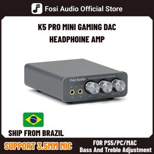 포시 오디오 K5 PRO 게이밍 USB DAC 마이크 헤드폰 앰프 데스크탑 미니 오디오 DAC 앰프 (PS5, PC용)
