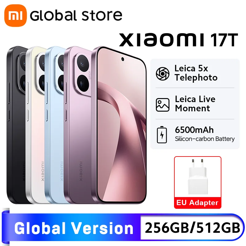 글로벌 버전 샤오미 17T 5G 스마트폰 6500mAh 67W 충전 6.59인치 아이케어 디스플레이 MTK 디멘시티 8500-울트라 50MP 라이카 카메라