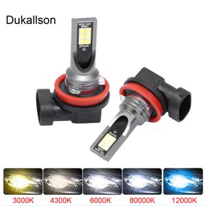 2개 H8 H11 HB4 9006 HB3 9005 안개등 전구 3030SMD 12000LM 6000K 백색 자동차 주행등 러닝 램프 자동차 LED 라이트 12V 24V