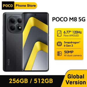 POCO M8 5G 글로벌 버전 스마트폰 스냅드래곤 ®   6세대 3 6.77인치 플로우 AMOLED 디스플레이 5520mAh 배터리 45W 충전 NFC