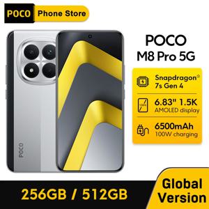 【월드 프리미어】POCO M8 Pro 5G 스마트폰 글로벌 버전 NFC 스냅드래곤 ®   7세대 4 6500mAh 100W 하이퍼차지 6.83인치 120Hz 디스플레이