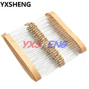 100PCS 1/4W 새로운 탄소 필름 저항기 5% 0R-10M 0R 10R 22R 47R 100R 220R 470R 1K 3.3K 10K 47K 100K 220K 47 100 150 Ohm 0.25W