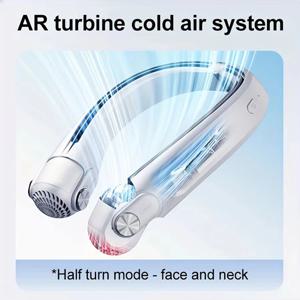 Usb 충전이 가능한 휴대용 목 교수형 팬 조정 가능한 Bladeless Turbofan Bladeless 학생 기숙사 홈 야외 냉각
