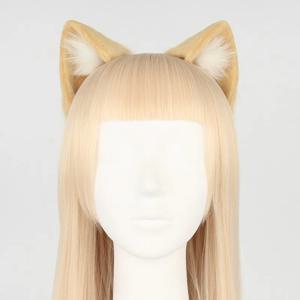 코스프레 귀여운 강아지 고양이 귀 머리띠 헤어 후프 강아지 귀 케모노미 메이크업 할로윈 카니발 파티 수제 털복숭이 파티 헤드피스