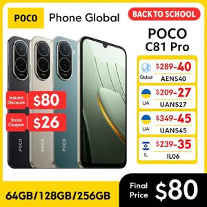 POCO C81 Pro 스마트폰 글로벌 버전 6.9인치 120Hz 디스플레이 6000mAh 배터리 15W 13MP 카메라 UNISOC T7250