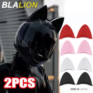 BLALION 2개 헬멧 고양이 귀 장식 오토바이 전기차 운전 스타일링 귀여운 고양이 귀 스티커 장식 헬멧 액세서리