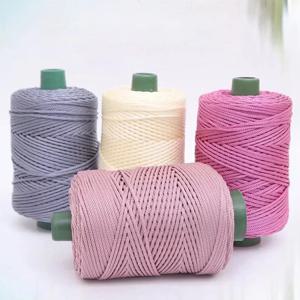 200m 3mm 여름 크로셰 실 아이스 로프 실 DIY 뜨개질 가방 지갑 모자 신발 쿠션 직조 실 바느질 액세서리